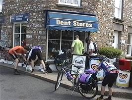 Stowing away provisions after a visit to Dent Stores in Dent
